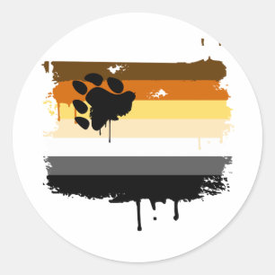 BEAR FLAG DRIPPING RUNDER AUFKLEBER