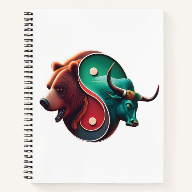 Bear gegen Bull Trading Notizbuch (Vorderseite)