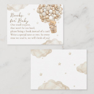Bear Gender Neutral Baby Shower Book Request Begleitkarte
