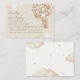 Bear Gender Neutral Baby Shower Book Request Begleitkarte