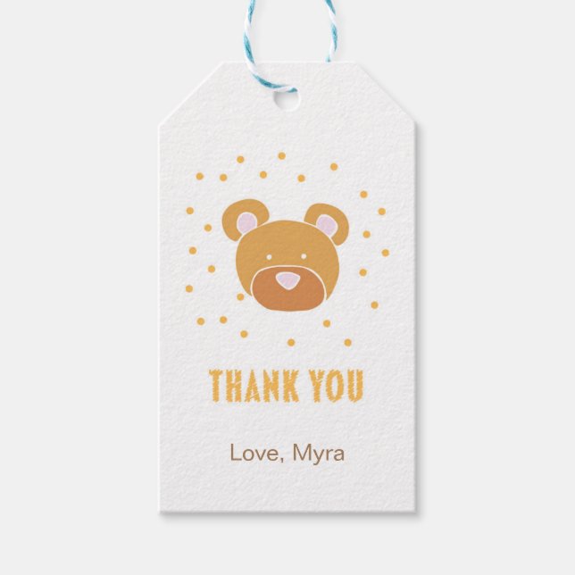 Bear Gift Tag Geschenkanhänger (Vorderseite)