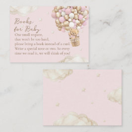 Bear Girl Pink Babydusche Anfrage Begleitkarte