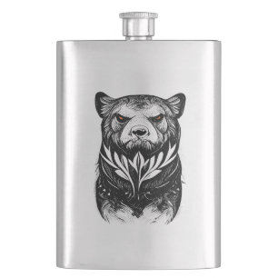 Bear Grizzly Wild Animal Nature Illustration Art Flachmann