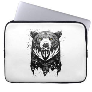 Bear Grizzly Wild Animal Nature Illustration Art Laptopschutzhülle