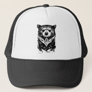 Bear Grizzly Wild Animal Nature Illustration Art Truckerkappe