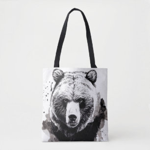 Bear Grizzly Wild Nature Free Spirit Art Malerei Tasche