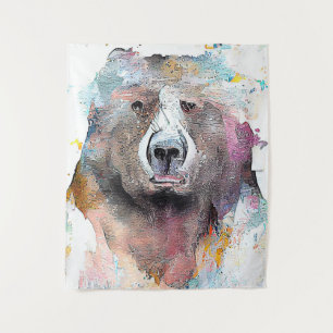 Bear Grizzly Wilde Tiere Art Wandteppich