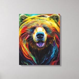 Bear Grizzy Animal Discovery Adventure Nature Pla Leinwanddruck