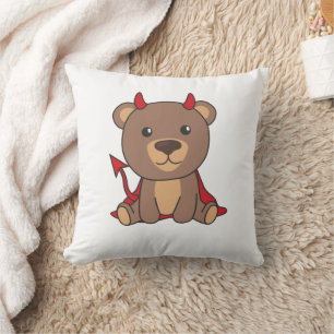 Bear Halloween Niedlicher Teufel Kinder Hexenkostü Kissen