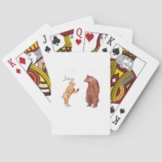 Bear Hands Oh Deer Funny Sayings Pun Gift  Spielkarten