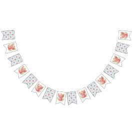 Bear Heart Collection - Blau Wimpelkette