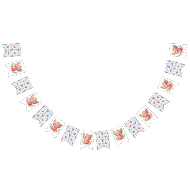 Bear Heart Collection - Blau Wimpelkette (Alle)