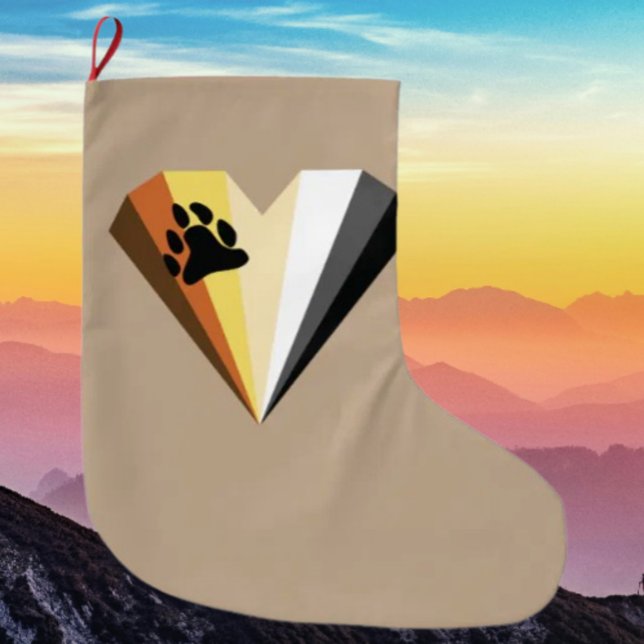 Bear Heart Pride Holiday Strumpf Großer Weihnachtsstrumpf (Von Creator hochgeladen)