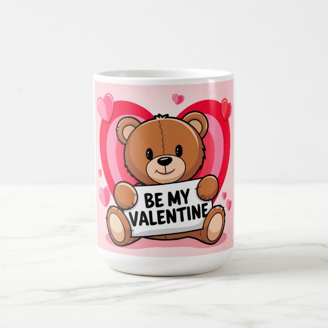 Bear hearts Be my Valentine Kaffeetasse (Mittel)