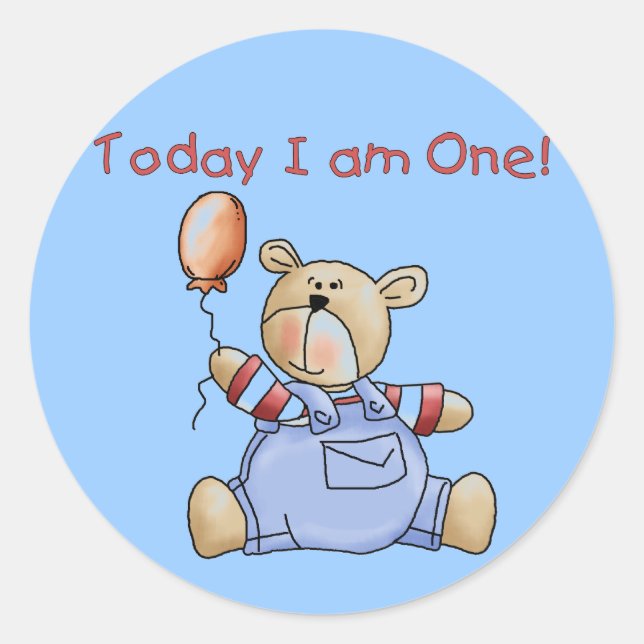 Bear Heute bin ich ein Tshirts und Geschenke Runder Aufkleber (Vorderseite)