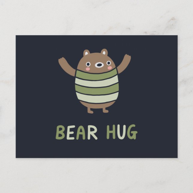 Bear Hug Postkarte (Vorderseite)