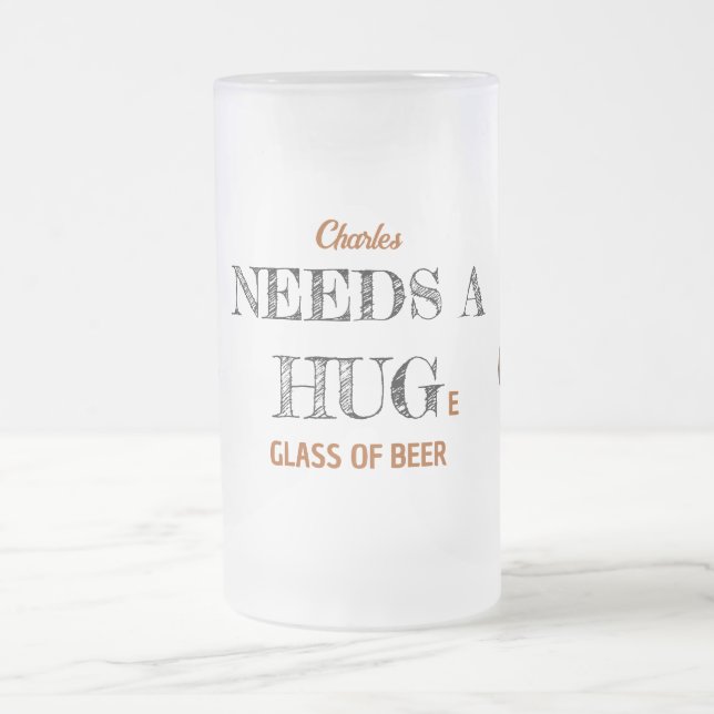 Bear Huge Beer Stein Mattglas Bierglas (Mittel)