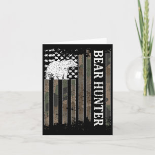 Bear Hunter American Flag Bären Jagen Lover 1 Karte