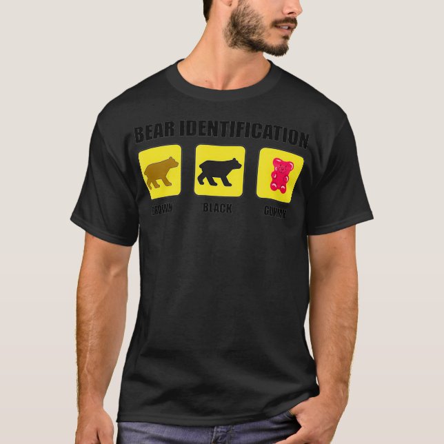 Bear Identification Funny T-Shirt (Vorderseite)
