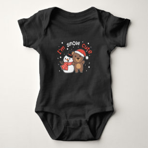 Bear I'm Snow Niedlich Snowman Snow Pun Baby Strampler