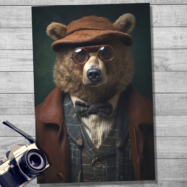Bear in Gentleman's Clothing 2 Decoupage Paper Seidenpapier (Von Creator hochgeladen)