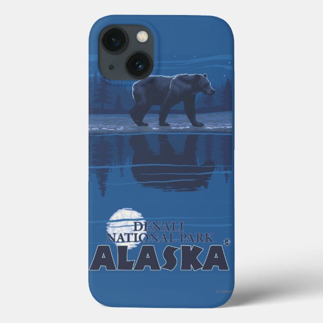 Bear in Moonlight - Denali National Park, Alaska Case-Mate iPhone Hülle (Rückseite)