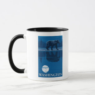 Bear in Moonlight - Washington Tasse