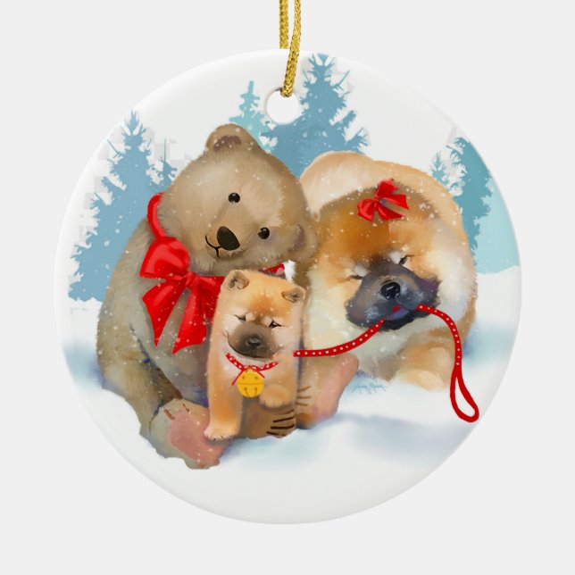 BEAR-ING GIFTS 2018 Chow Porzellan Ornament (Vorne)