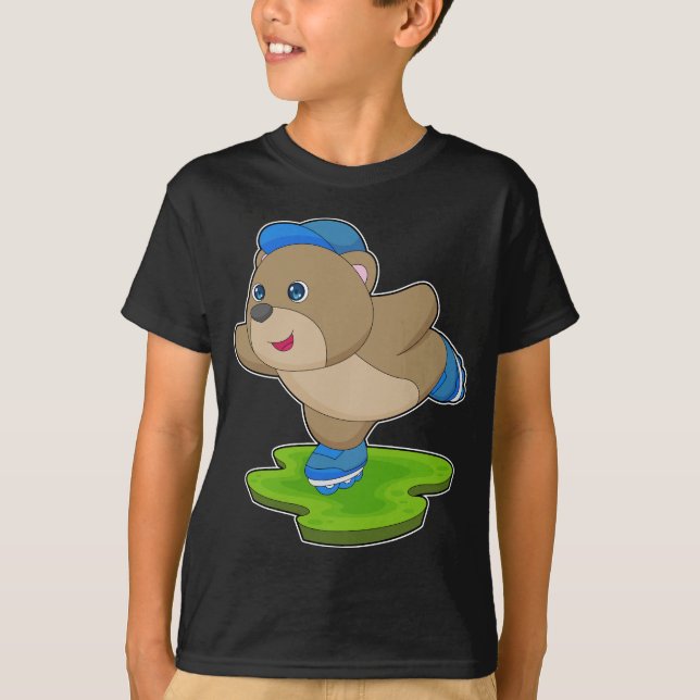 Bear Inline Skaten Roller Skate T-Shirt (Vorderseite)