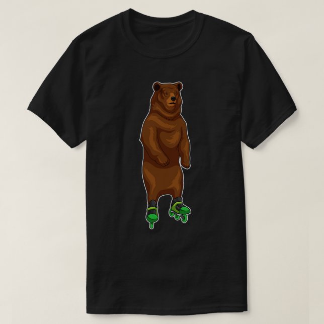 Bear Inline Skaten Roller Skate T-Shirt (Design vorne)