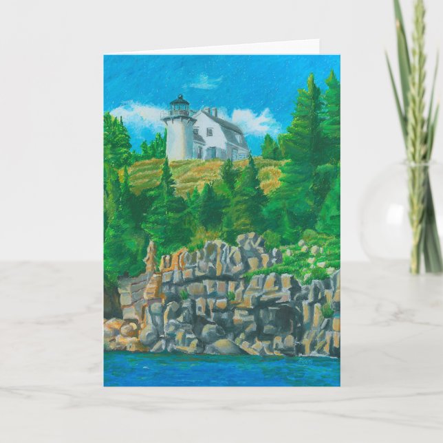 Bear Island Light Painting Dankeskarte (Vorderseite)