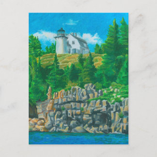 Bear Island Light Painting Postkarte