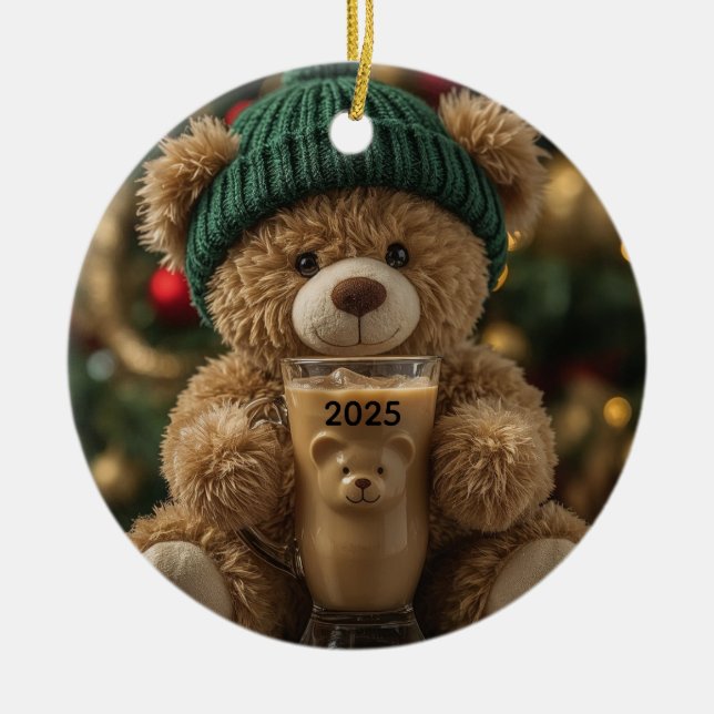 Bear-ista Cold Teddy Bear Keramik Ornament (Vorne)