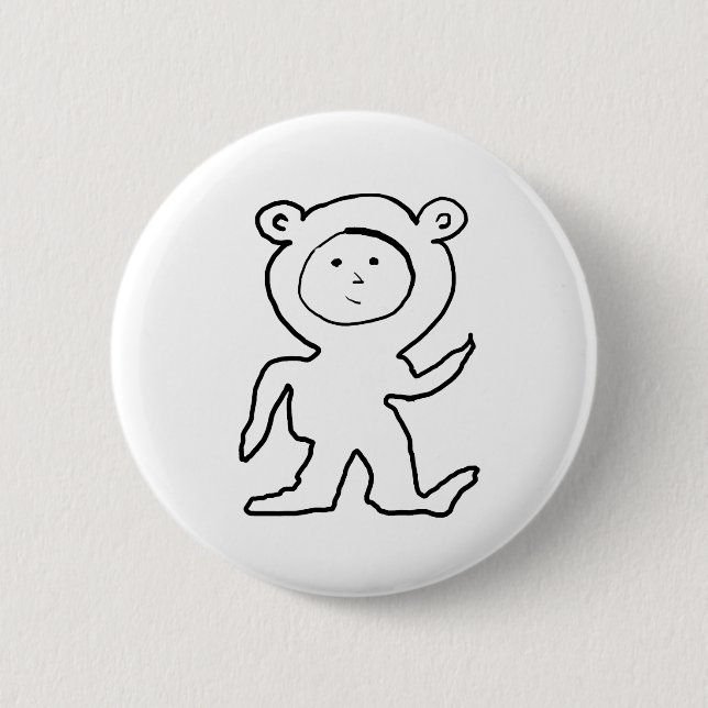 Bear Jammies Kid Button (Vorderseite)
