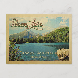 Bear Lake Colorado Vintag Rocky Mountains Postkarte