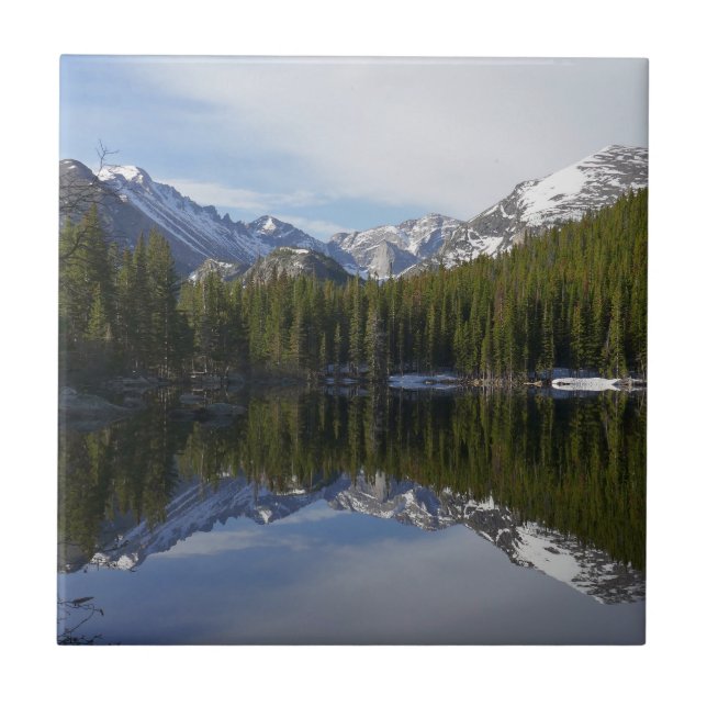 Bear Lake Spiegelung II Fliese (Vorderseite)