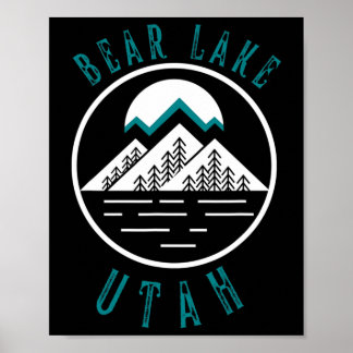 Bear Lake Utah Berg Skifahren Wandern Angeln Boot Poster