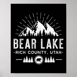 Bear Lake Utah - Bergskifahren Wandern Angeln Poster