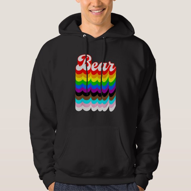 Bear LGBTQ pride rainbow Hoodie (Vorderseite)