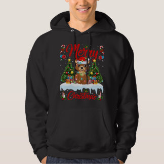 Bear Lover Xmas Lighting Weihnachtsmannmütze Bären Hoodie