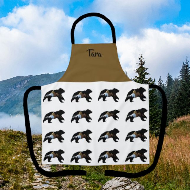Bear Lover's Schürze "Bären mit den Bergen" (Von Creator hochgeladen)