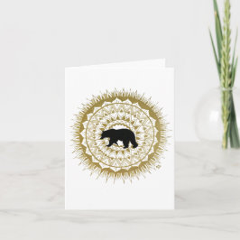 Bear Mandala Faltkarte Karte