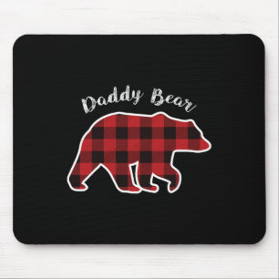 Bear Men Red Kariert Christmas Pajama Vater Gif Mousepad