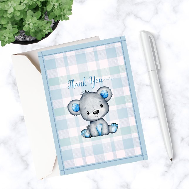 Bear mignonne pour Baby shower garçon Merci (Créateur téléchargé)