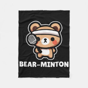 Bear-minton Niedlich Kawaii Cartoon Bear Cub Badmi Fleecedecke