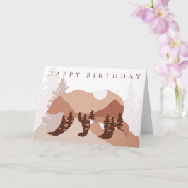 Bear Moon Forest Happy Geburtstag für seine Karte
