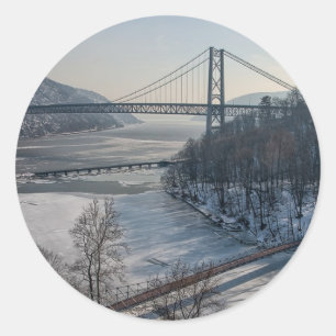Bear Mountain-Brücke Runder Aufkleber