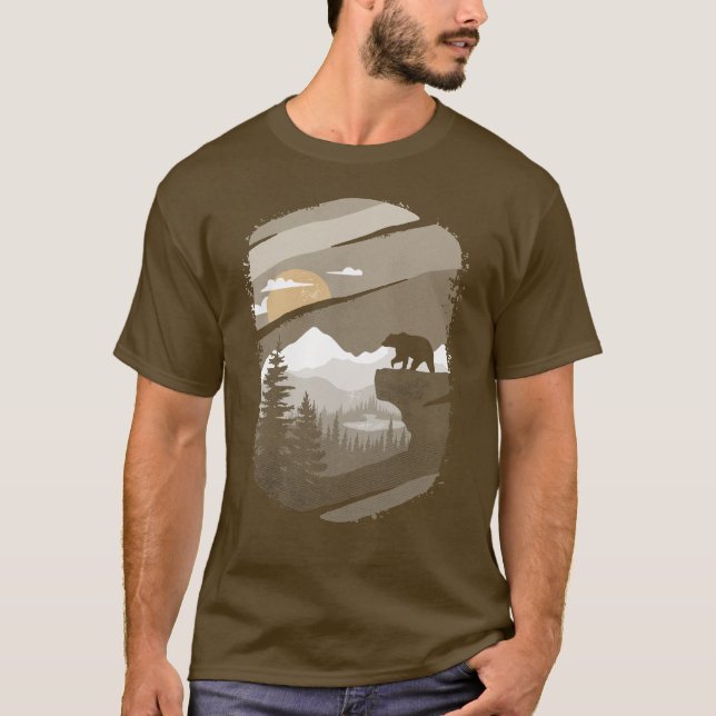 Bear Mountain Forest for Men Boys T-Shirt (Vorderseite)