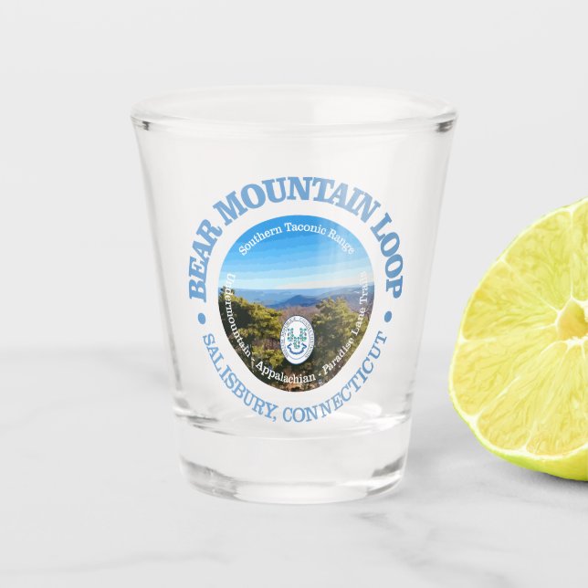 Bear Mountain Loop (rd) Schnapsglas (Vorderseite)