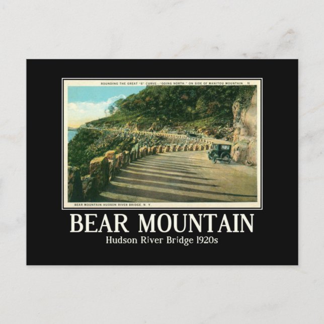 Bear Mountain NY Hudson River Vintag Inspiriert Postkarte (Vorderseite)